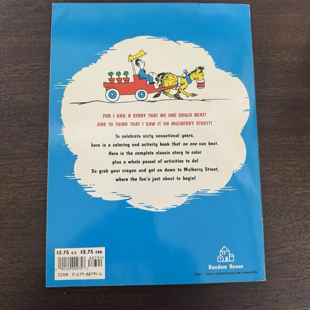 VTG‎ Dr Seuss Coloring Book And to Think That I Saw It on Mulberry Street